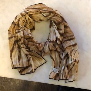 Tiger design silk scarf